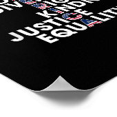 Moed Vrijheid Diversiteit Rechten Vriendelijkheid Poster (Hoek)