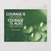 "Moed" Winston Churchill Inspirerend quote Briefkaart (Voorkant)