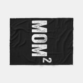 Moeder2 moeder van 2 kinderen kinderen jongens mei fleece deken (Voorkant (Horizontaal))