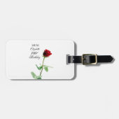 Moeder 100ste Verjaardag Rode Rozenbloem Gepersona Bagagelabel (Voorkant horizontaal)