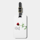 Moeder 100ste Verjaardag Rode Rozenbloem Gepersona Bagagelabel (Voorkant verticaal)