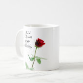 Moeder 100ste Verjaardag Rode Rozenbloem Gepersona Koffiemok (Voorkant links)