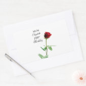 Moeder 100ste Verjaardag Rode Rozenbloem Gepersona Rechthoekige Sticker (Envelop)