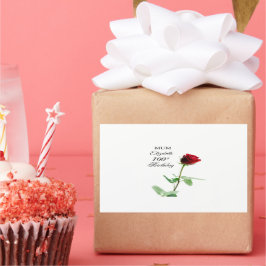 Moeder 100ste Verjaardag Rode Rozenbloem Gepersona Rechthoekige Sticker