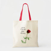 Moeder 100ste Verjaardag Rode Rozenbloem Gepersona Tote Bag (Voorkant)