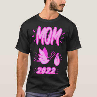 Moeder 2022 Ooievaar Moedertobe 2022 Toekomstige m T-shirt
