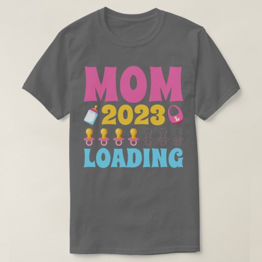 Moeder 2023 laden nieuwe moeder t-shirt (Design voorkant)