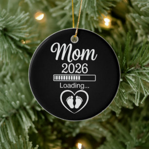 Moeder 2026 Laden Vader Zwangerschapsaankondiging Keramisch Ornament
