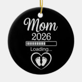 Moeder 2026 Laden Vader Zwangerschapsaankondiging  Keramisch Ornament (Voorkant)