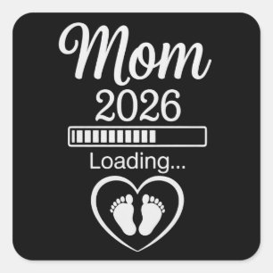 Moeder 2026 Laden Vader Zwangerschapsaankondiging  Vierkante Sticker
