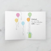 Moeder 40e geboortecakanaal Aantal kaarsen Kaart (Binnen)