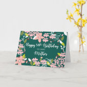 Moeder 54th Birthday Green Flowers Kaart (Gele Bloem)