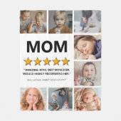 Moeder 5 sterrenrating | Foto van Collage Mam Fleece Deken (Voorkant)