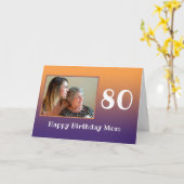 Moeder 80ste verjaardag 80 jaar oude tekst foto sj kaart (Gele Bloem)