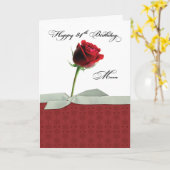 Moeder 84e verjaardag Red Rose Kaart (Gele Bloem)