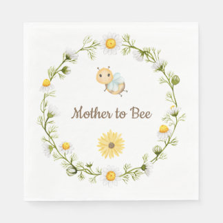 Moeder aan Bee Baby shower Papieren servetten