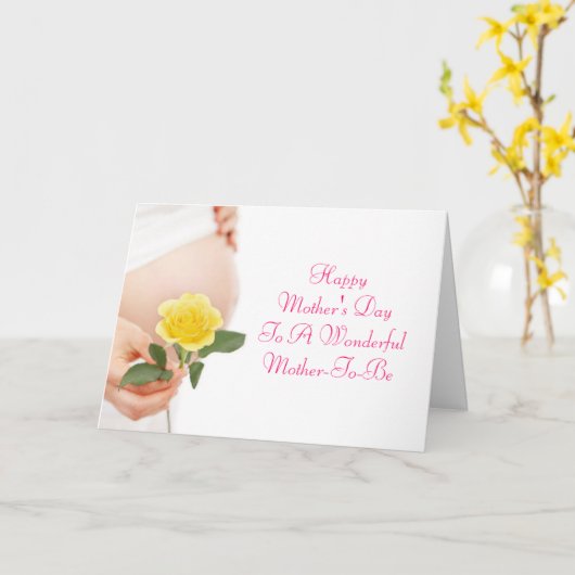 Moeder-aan-ben de Kaart van het Moederdag (Gele Bloem)