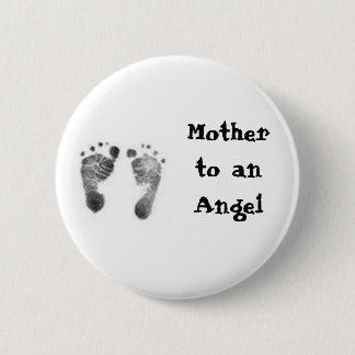 Moeder aan een Angel-Button Ronde Button 5,7 Cm