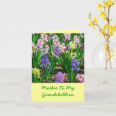"Moeder aan mijn kleinkinderen" FLORAL MOEDERDAG C Kaart (Gele Bloem)