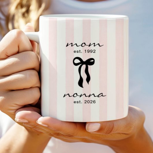 Moeder aan Nonna mok met strikje