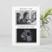 Moeder aan oma Est Zwangerschapsaankondiging Sonog Kaart (Staand voorkant)