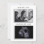 Moeder aan oma Est Zwangerschapsaankondiging Sonog Kaart (Voorkant)