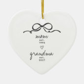 Moeder aan oma Geschat Jaar Ornament (Voorkant)