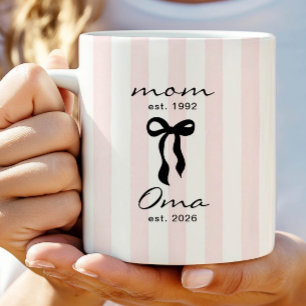 Moeder aan Oma Mok Roze Strepen
