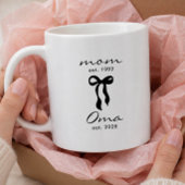 Moeder aan Oma Mok Roze Strik Strepen