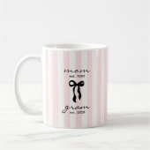 Moeder aan oma mok roze strik strepen (Links)