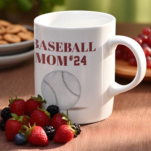 Moeder Aangepaste Gepersonaliseerde Honkbal Speler Koffiemok