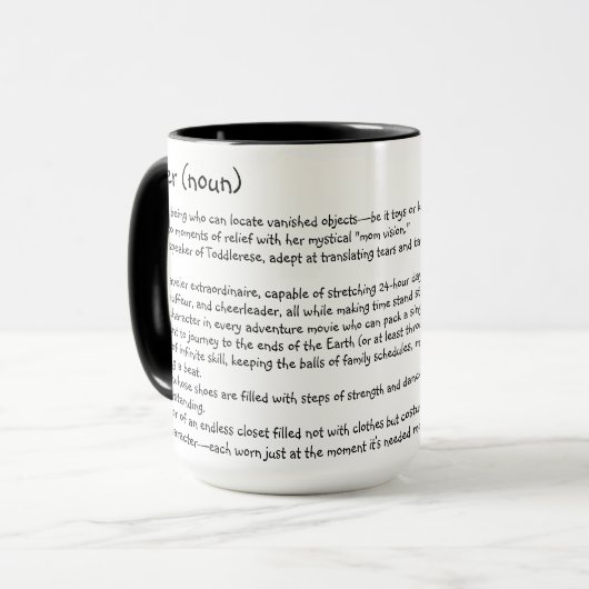 Moeder Aangepaste Mok (Voorkant links)