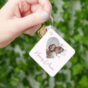 Moeder Aangepaste Naam & Foto Gepersonaliseerde Sleutelhanger