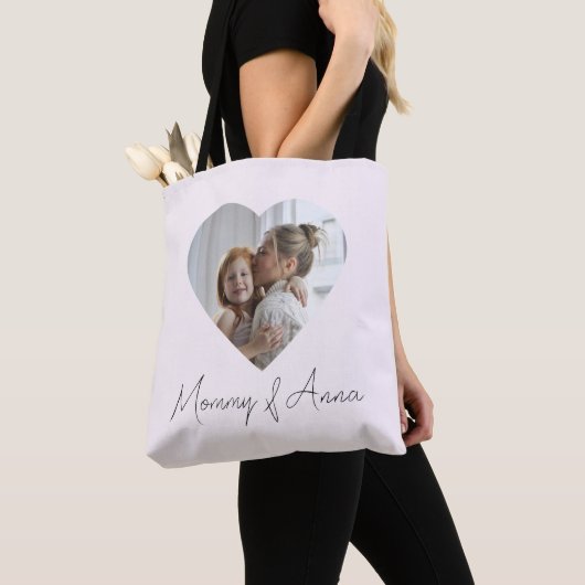 Moeder aangepaste naam & foto | Gepersonaliseerde Tote Bag (Dichtbij)