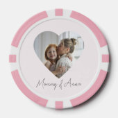Moeder Aangepaste Naam & Foto Poker Chip (Voorkant)