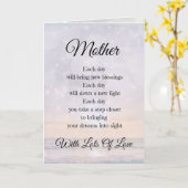 Moeder Aanmoediging Gedicht ontwerp Groet Kaart (Gele Bloem)