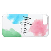 Moeder aanpasbare gevestigde jaar waterverf Case-Mate iPhone case (Achterkant (Horizontaal))