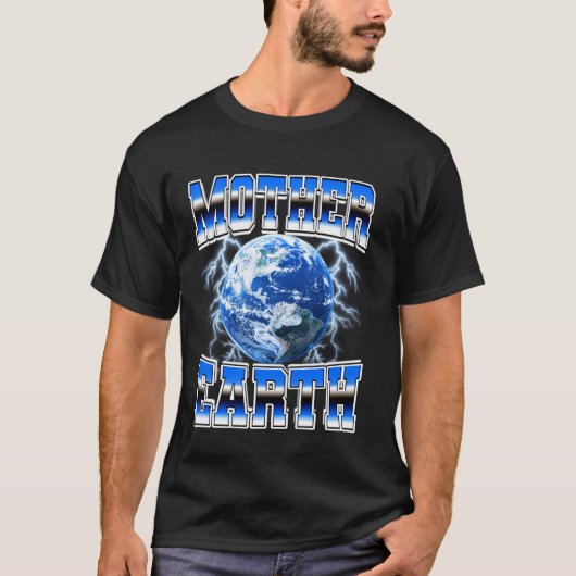 Moeder Aarde Aarddag Milieuvriendelijk 90s Bootleg T-shirt (Voorkant)
