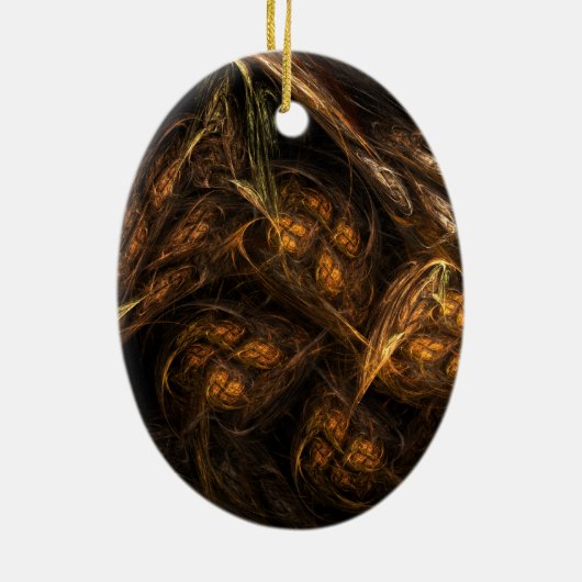 Moeder Aarde Abstract Art Oval Ornament (Achterkant)