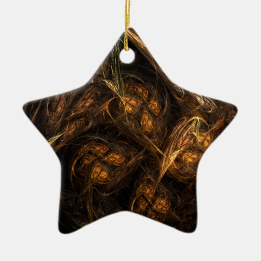 Moeder Aarde Abstract Art Star-Ornament Keramisch Ornament (Voorkant)