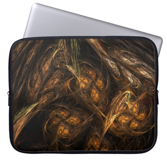 Moeder Aarde Abstract Kunstlapje Laptop Sleeve (Voorkant)