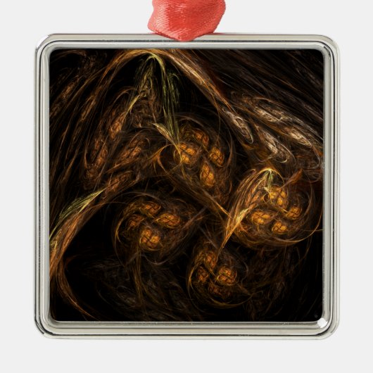 Moeder Aarde Abstract Kunstplein Metalen Ornament (Voorkant)