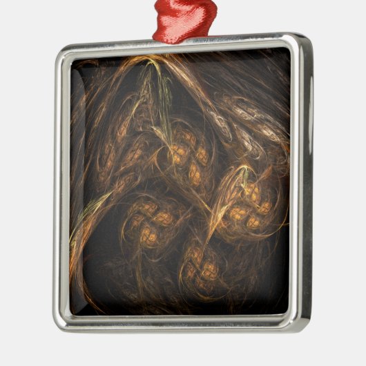 Moeder Aarde Abstract Kunstplein Metalen Ornament (Links)