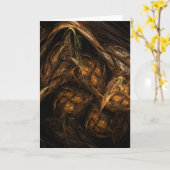 Moeder Aarde Abstract KunstWenskaart Kaart (Gele Bloem)