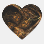 Moeder Aarde Abstracte Kunst Hart Sticker (Voorkant)