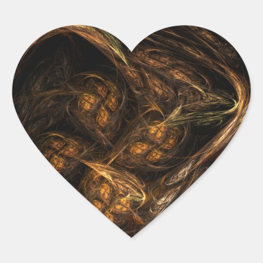 Moeder Aarde Abstracte Kunst Hart Sticker (Voorkant)