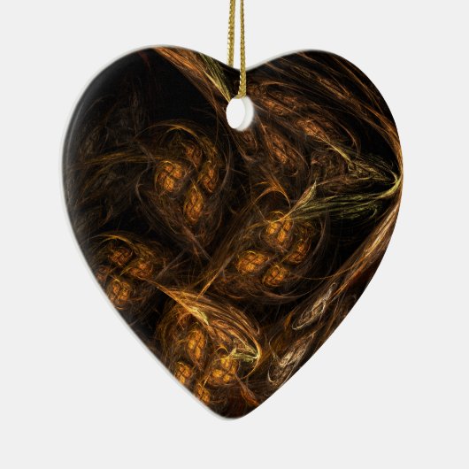 Moeder Aarde Abstracte Kunst Heart Ornament (Rechts)