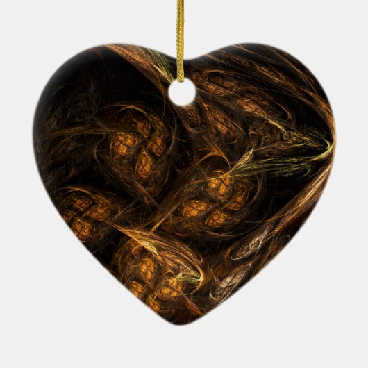 Moeder Aarde Abstracte Kunst Heart Ornament (Achterkant)