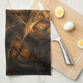 Moeder Aarde Abstracte Kunst Kitchen Towel Theedoek (Quarter Fold)