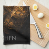 Moeder Aarde Abstracte Kunst Kitchen Towel Theedoek (Quarter Fold)